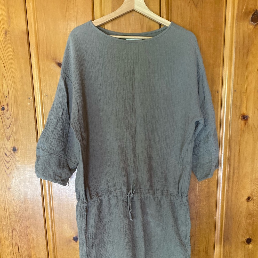Black Crane Quilted Dress